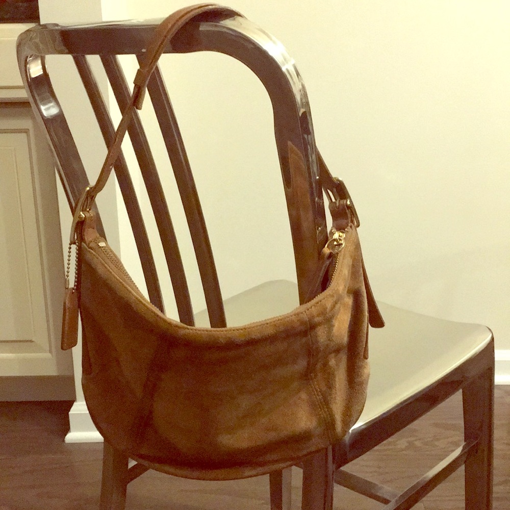 Vintage tan suede bag